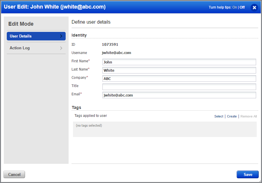 edit user properties