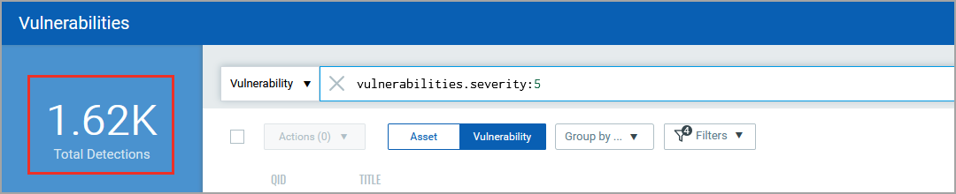 Change in count of detections after the search query is executed.